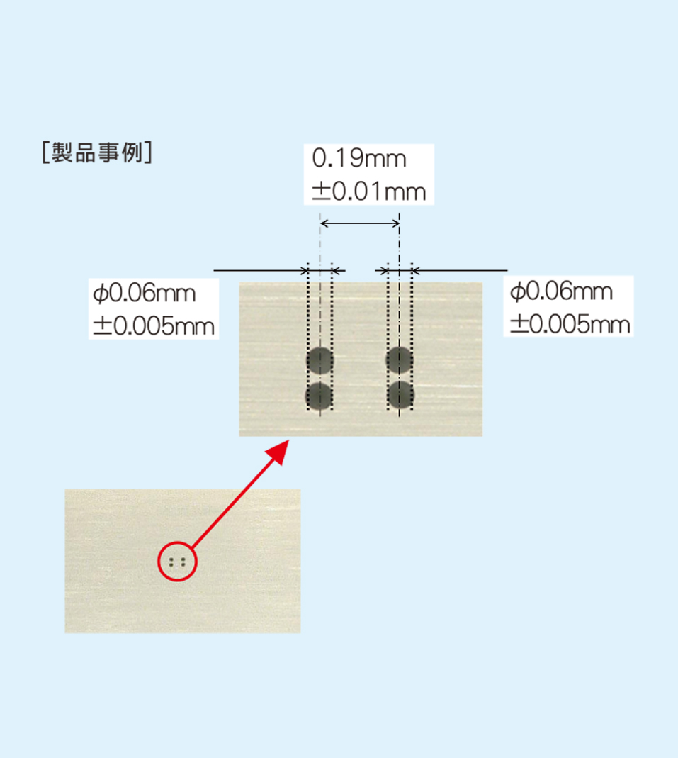 当社セラミック微細穴加工技術